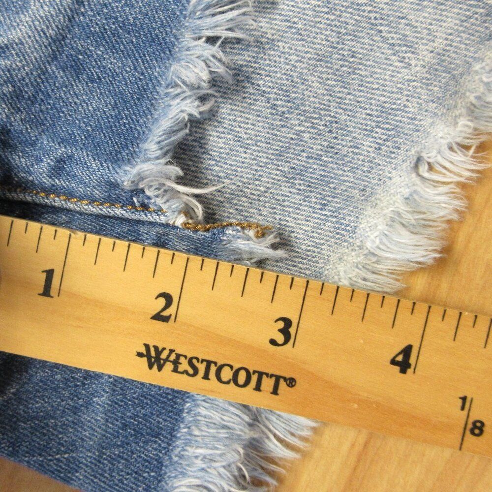 AMERICAN EAGLE Hi-Rise Festival Jean Shorts Sz 6 Frayed Hem Ripped Denim Jorts - Picture 15 of 15